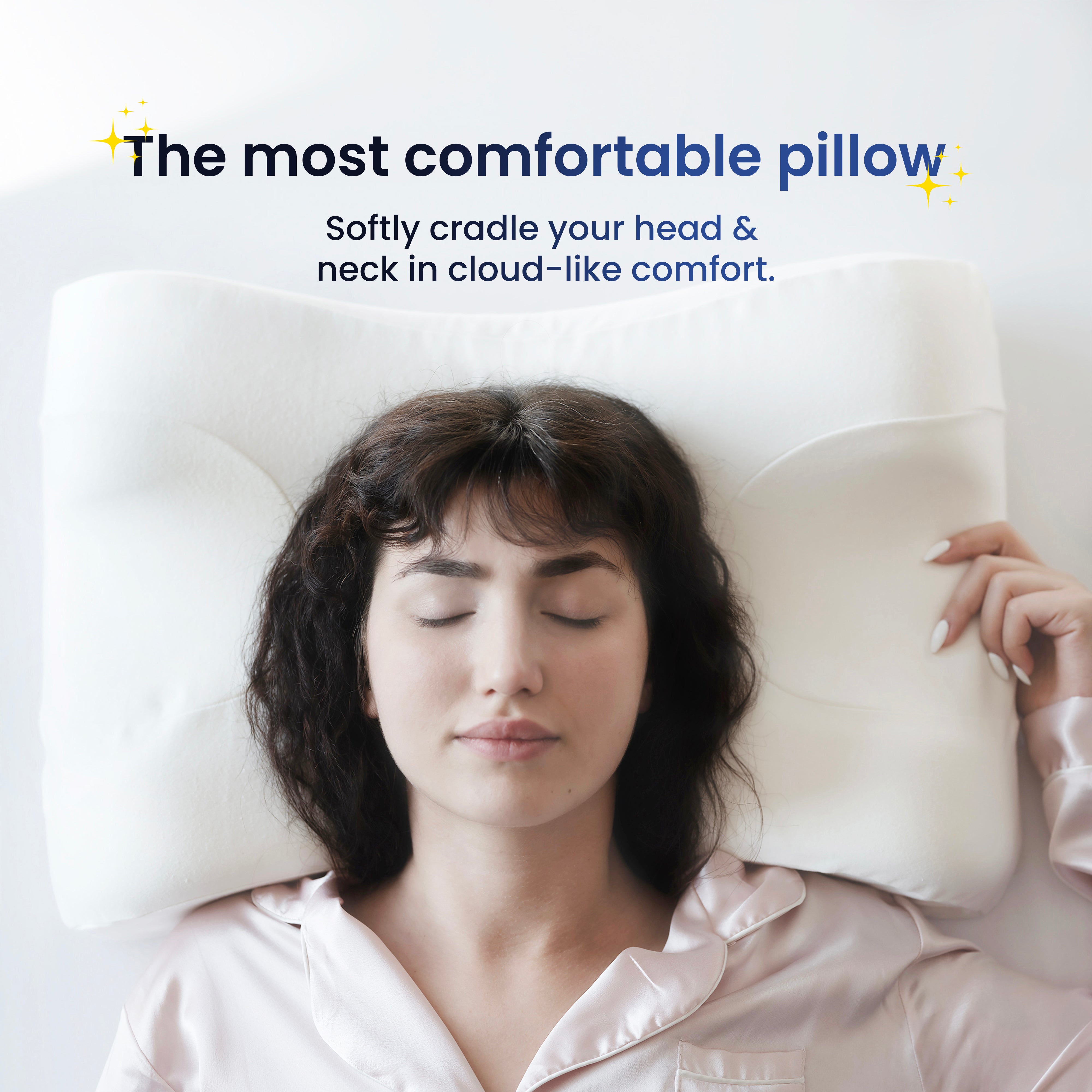 SleepSleek™ Beauty Pillow with Cotton+ Pillowcase on