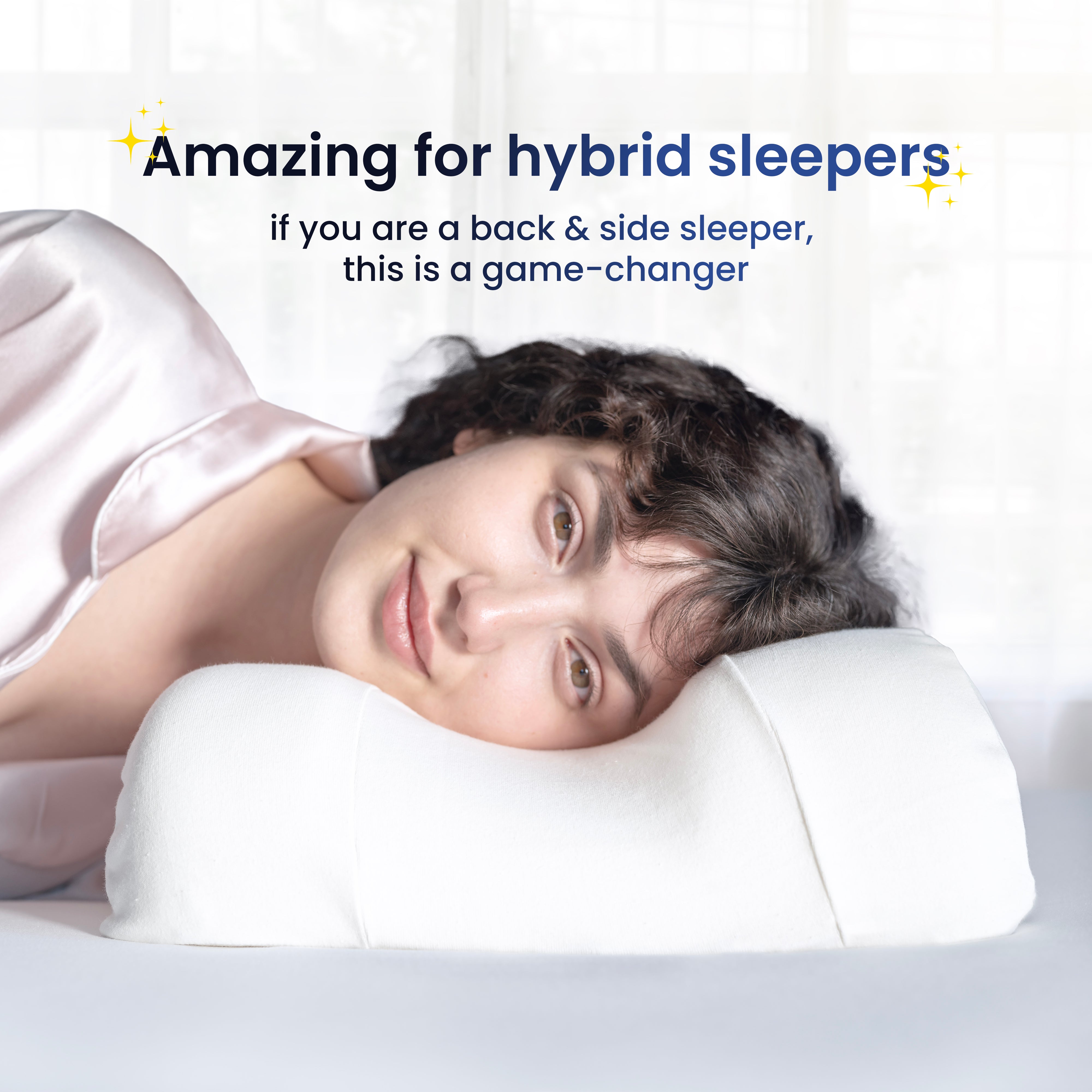 SleepSleek™ Beauty Pillow with Cotton+ Pillowcase on