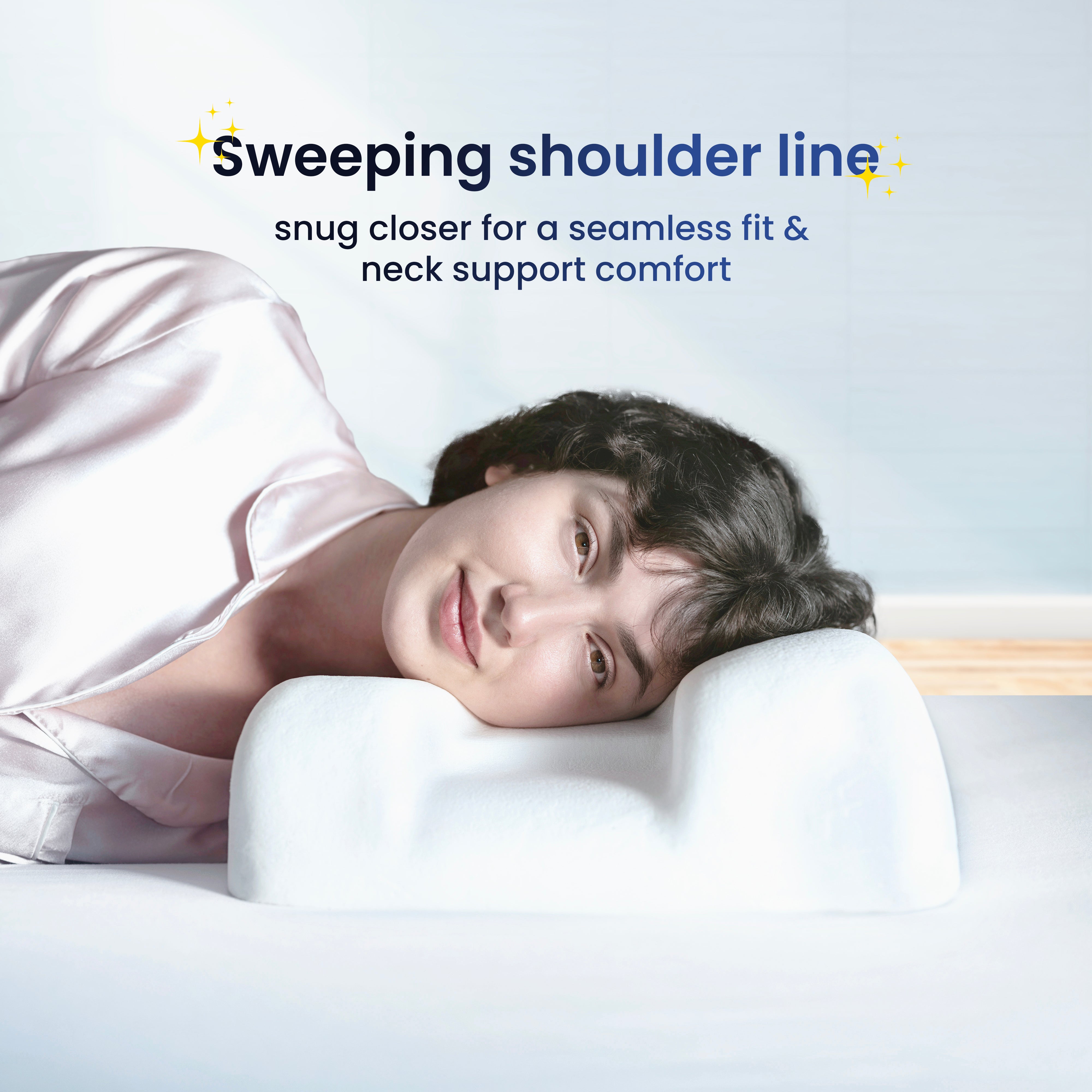 SleepSleek™ Beauty Pillow with Cotton+ Pillowcase on